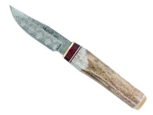 Muela BW-6DAM Bowie 7,5cm Damascus Bıçak, Geyik Boynuzu Sap - 1