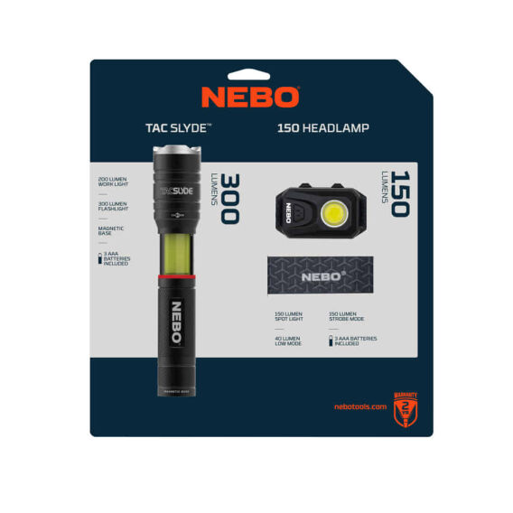 Nebo 6746Tacslyde 300 Lümen Fener + 150 Lümen Kafa Feneri Seti - 1