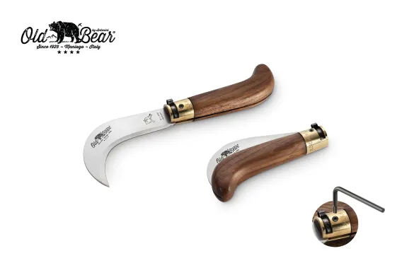 Antonini Old Bear 7,5cm Ceviz Ağacı Saplı Budama Çakısı - 1