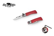 Antonini Old Bear 6cm Kırmızı Lamine Ahşap Saplı XS Çakı - 1