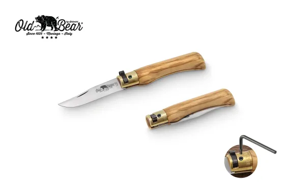 Antonini Old Bear 7cm Zeytin Ağacı Saplı Çakı - 1