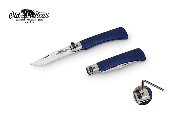 Antonini Old Bear 8cm Mavi Lamine Ahşap Saplı M Çakı - 1