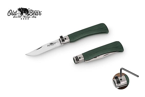 Antonini Old Bear 8cm Yeşil Lamine Ahşap Saplı M Çakı - 1