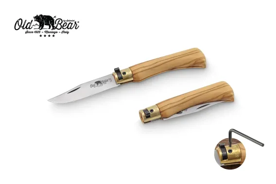 Antonini Old Bear 8cm Zeytin Ağacı Saplı Çakı - 1
