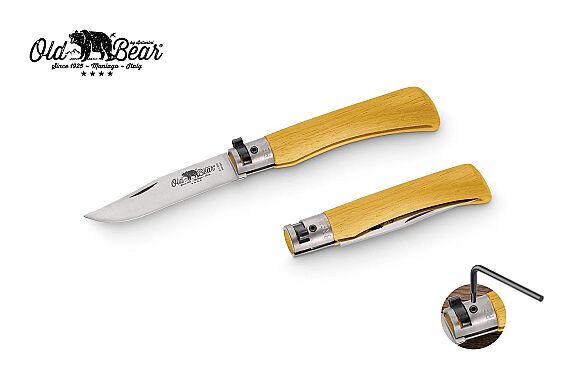 Antonini Old Bear 9cm Sarı Lamine Ahşap Saplı L Çakı - 1