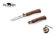 Antonini Old Bear 8cm Tırtıklı Ceviz Ağacı Saplı Çakı - 1