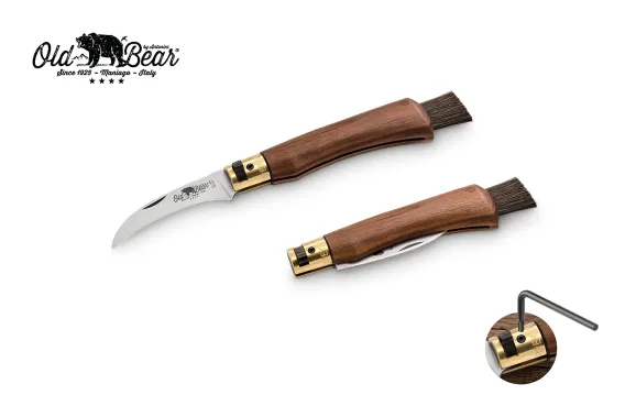 Antonini Old Bear 6cm Ceviz Ağacı Saplı Mantar Çakısı - 1