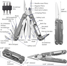 Rocktol 27 Fonksiyonlu Multitool Pense Kılıflı - 7