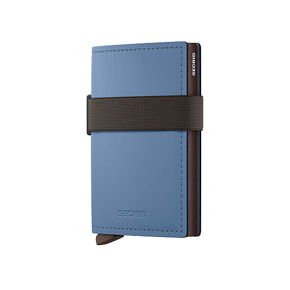 Secrid Bandwallet Matte powder Kartlık Cüzdan, Mavi-Kahve - Secrid