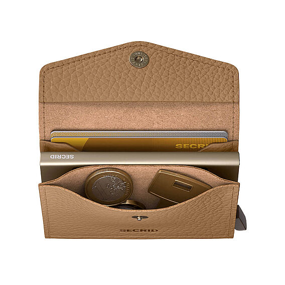 Secrid Envelope Wallet Pebble Kartlık Cüzdan, Açık Kahve - 3