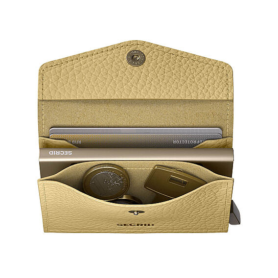 Secrid Envelope Wallet Pebble Kartlık Cüzdan, Açık Sarı - 3