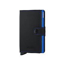 Secrid Miniwallet Matte Kartlık Cüzdan, Siyah-Mavi - 1