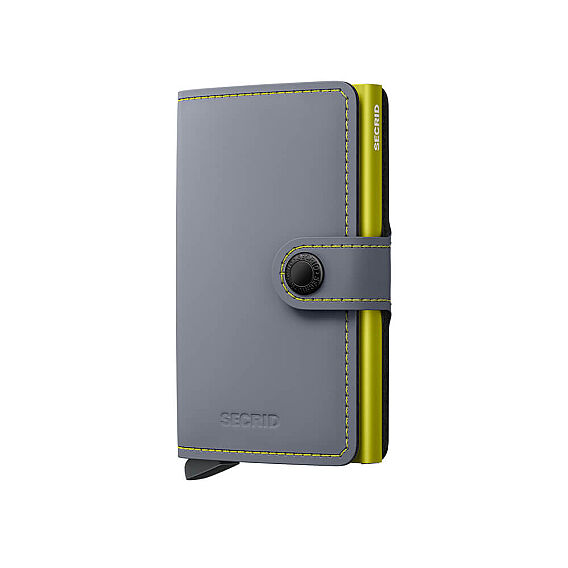 Secrid Miniwallet Matte Kartlık Cüzdan, Gri-Yeşil - Secrid