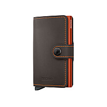 Secrid Miniwallet Matte Kartlık Cüzdan, Kahve-Turuncu - 1