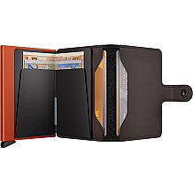 Secrid Miniwallet Matte Kartlık Cüzdan, Kahve-Turuncu - 4