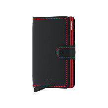 Secrid Miniwallet Matte Kartlık Cüzdan, Siyah-Kırmızı - 1