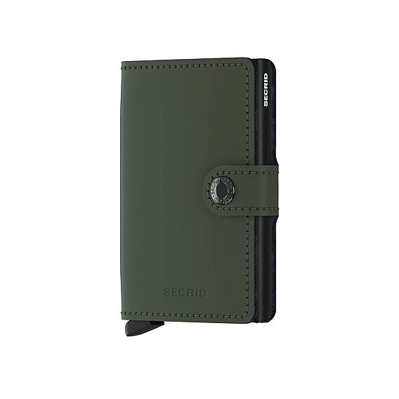 Secrid Miniwallet Matte Kartlık Cüzdan, Yeşil-Siyah - Secrid