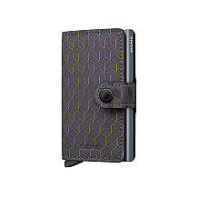 Secrid Miniwallet Optical Kartlık Cüzdan, Gri-Sarı - 1