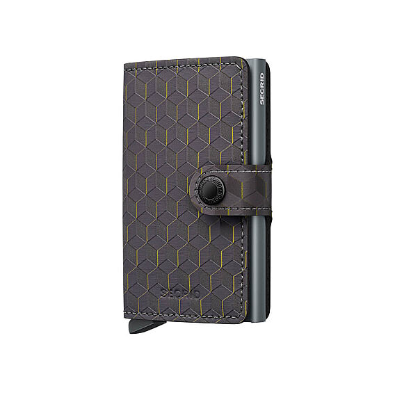 Secrid Miniwallet Optical Kartlık Cüzdan, Gri-Sarı - Secrid