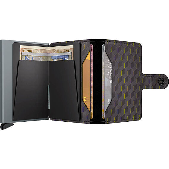 Secrid Miniwallet Optical Kartlık Cüzdan, Gri-Sarı - 3