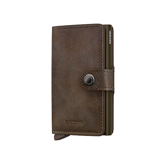 Secrid Miniwallet Vintage Kartlık Cüzdan, Koyu Kahve - Secrid