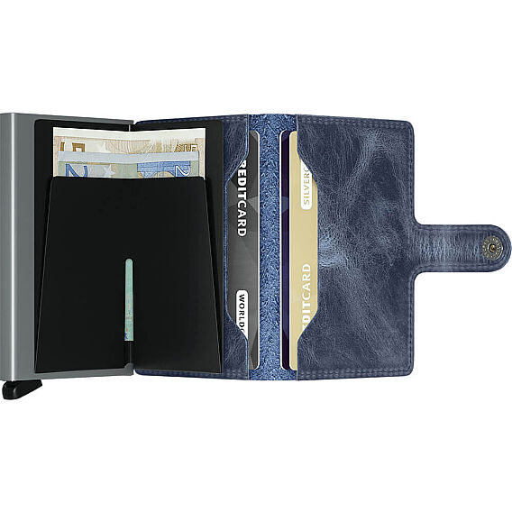 Secrid Miniwallet Vintage Kartlık Cüzdan, Mavi - 4