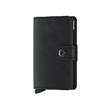 Secrid Miniwallet Vintage Kartlık Cüzdan, Siyah - 1