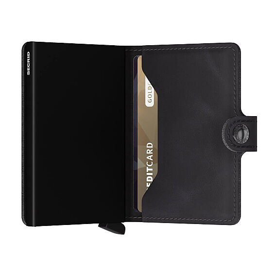 Secrid Miniwallet Vintage Kartlık Cüzdan, Siyah - 3