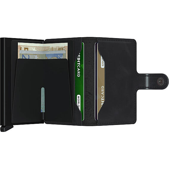 Secrid Miniwallet Vintage Kartlık Cüzdan, Siyah - 4