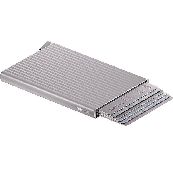 Secrid Premium Cardprotector+ fluted Kartlık, Gümüş - 3