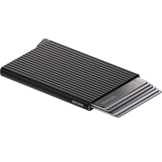 Secrid Premium Cardprotector+ fluted Kartlık, Siyah - 3