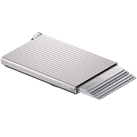 Secrid Premium Cardprotector+ fluted for Magsafe Kartlık, Gümüş - 3