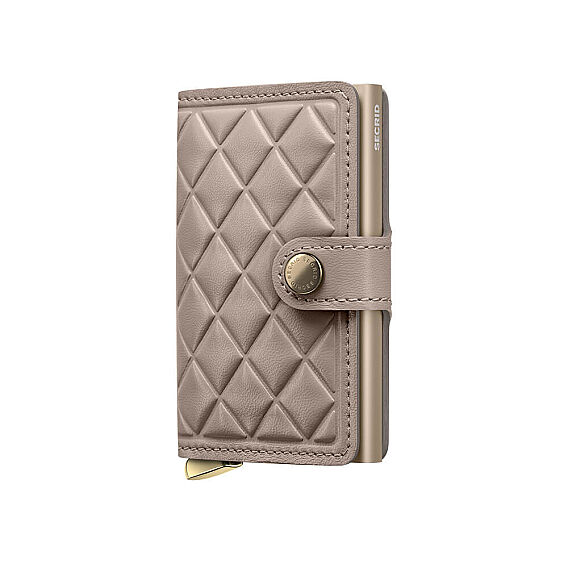 Secrid Premium Miniwallet+ Emboss Diamond Kartlık Cüzdan, Bej - Secrid