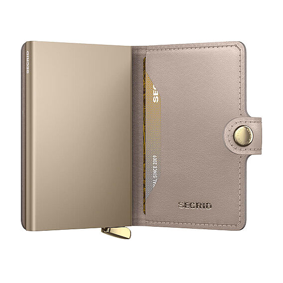 Secrid Premium Miniwallet+ Emboss Diamond Kartlık Cüzdan, Bej - 3