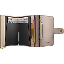 Secrid Premium Miniwallet+ Emboss Diamond Kartlık Cüzdan, Bej - 4