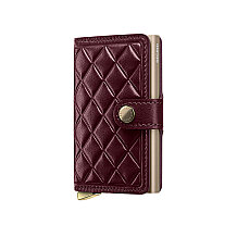 Secrid Premium Miniwallet+ Emboss Diamond Kartlık Cüzdan, Bordo - 1