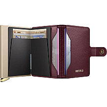 Secrid Premium Miniwallet+ Emboss Diamond Kartlık Cüzdan, Bordo - 4