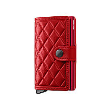 Secrid Premium Miniwallet+ Emboss Diamond Kartlık Cüzdan, Kırmızı - 1