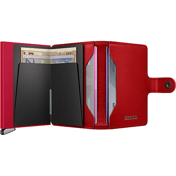 Secrid Premium Miniwallet+ Emboss Diamond Kartlık Cüzdan, Kırmızı - 4