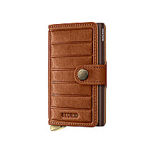 Secrid Premium Miniwallet+ Emboss Lines Kartlık Cüzdan, Kahve - 1