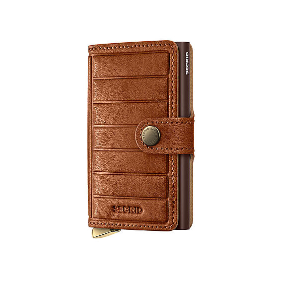 Secrid Premium Miniwallet+ Emboss Lines Kartlık Cüzdan, Kahve - Secrid