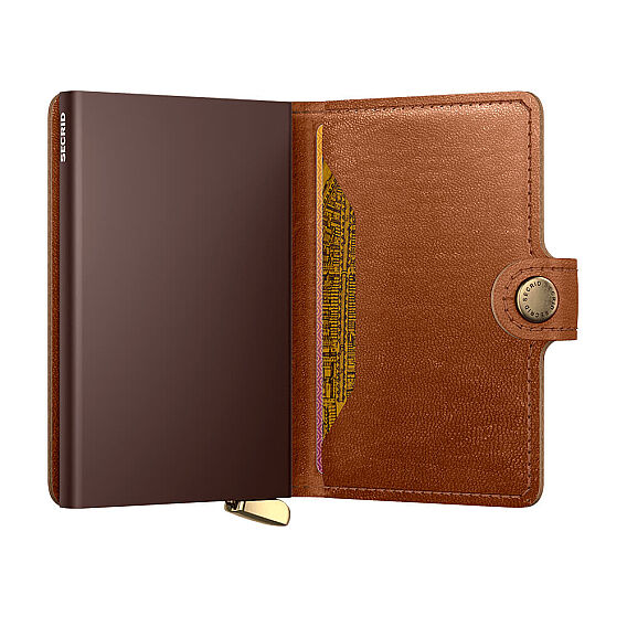 Secrid Premium Miniwallet+ Emboss Lines Kartlık Cüzdan, Kahve - 3