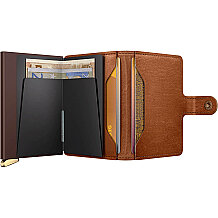 Secrid Premium Miniwallet+ Emboss Lines Kartlık Cüzdan, Kahve - 4