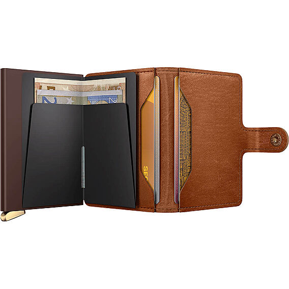 Secrid Premium Miniwallet+ Emboss Lines Kartlık Cüzdan, Kahve - 4