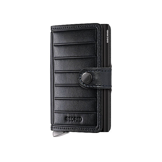 Secrid Premium Miniwallet+ Emboss Lines Kartlık Cüzdan, Siyah - Secrid