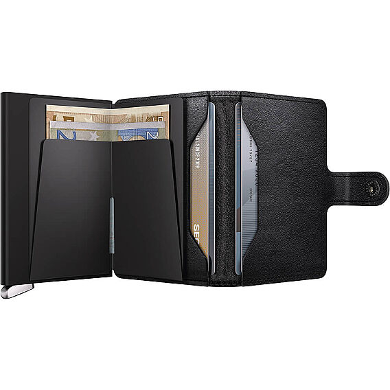 Secrid Premium Miniwallet+ Emboss Lines Kartlık Cüzdan, Siyah - 4