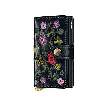 Secrid Premium Miniwallet+ Stitch Floral Kartlık Cüzdan, Siyah - 1