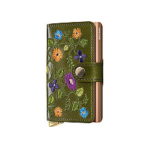 Secrid Premium Miniwallet+ Stitch Floral Kartlık Cüzdan, Yeşil - 1