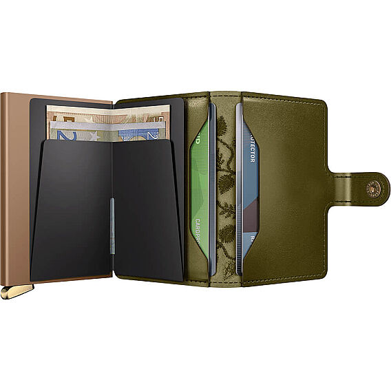 Secrid Premium Miniwallet+ Stitch Floral Kartlık Cüzdan, Yeşil - 4