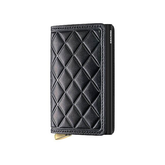 Secrid Premium Slimwallet+ Emboss Diamond Kartlık Cüzdan, Siyah - Secrid